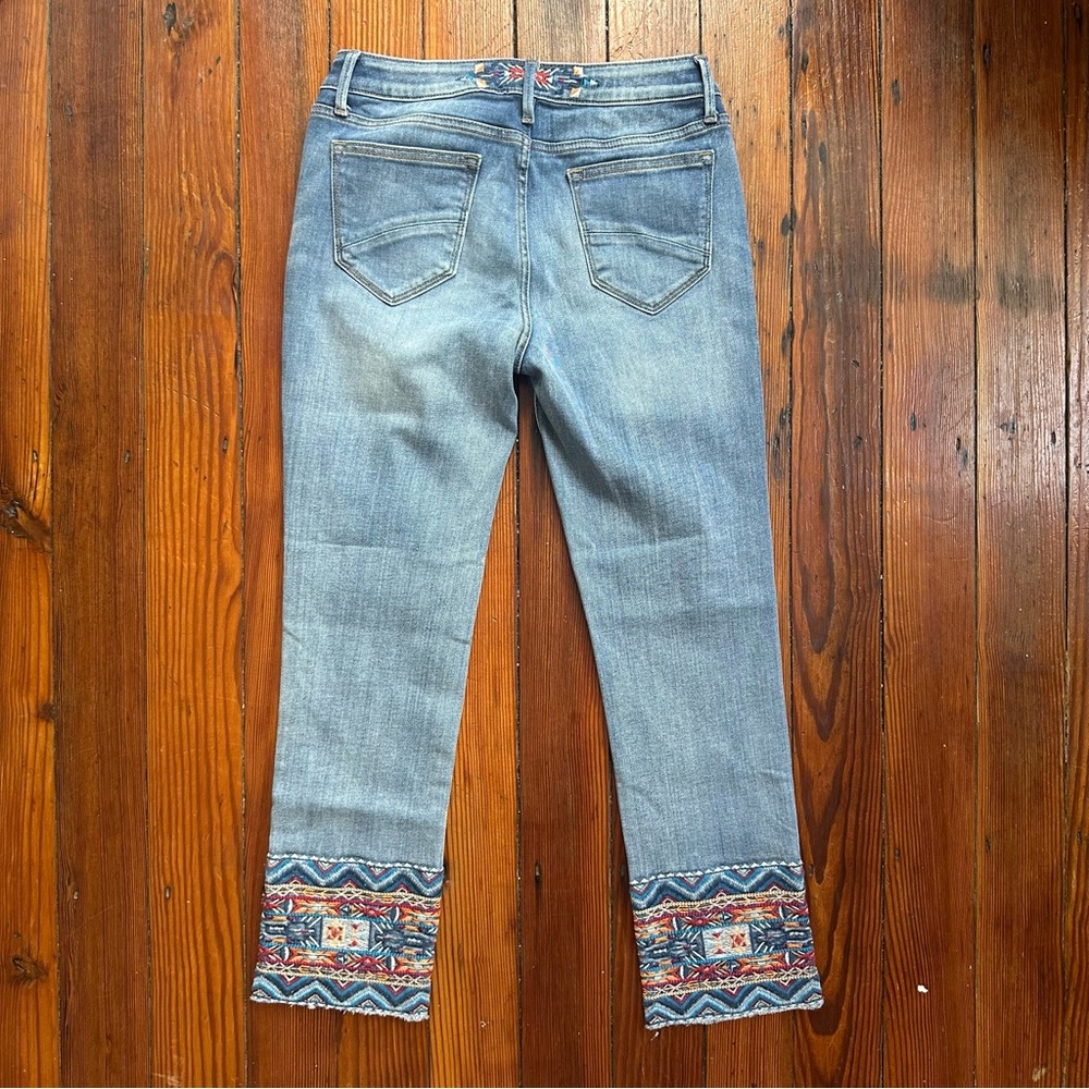 NWT Driftwood Colette Aztec embroidered cuff & waist jeans 27 - Picture 4 of 7